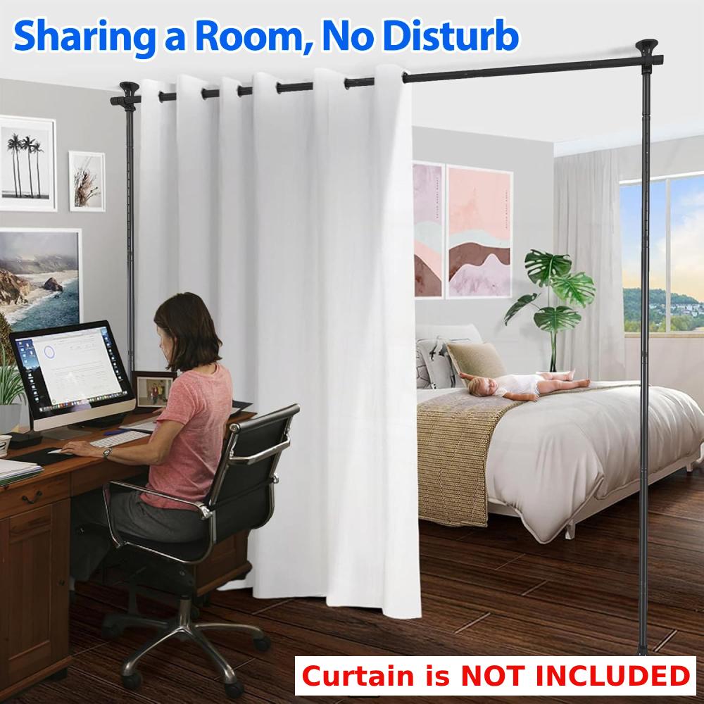 Room Divider Curtain Rod - Black: image 3